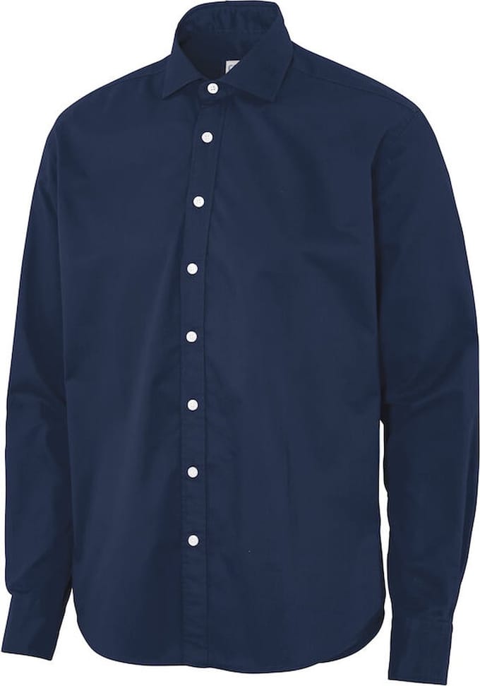 Cottover SHIRT TWILL COMFORT MAN - GOTS GECERTIFICEERD 141038 - Marine - 36