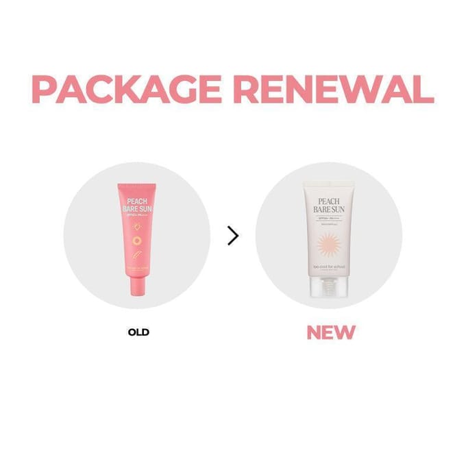 [te cool voor school] Peach Bare Sun SPF 50+ PA++++ 50ml white