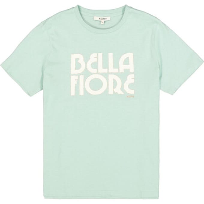 GARCIA Dames Tekst Print T-shirt Groen Korte mouw