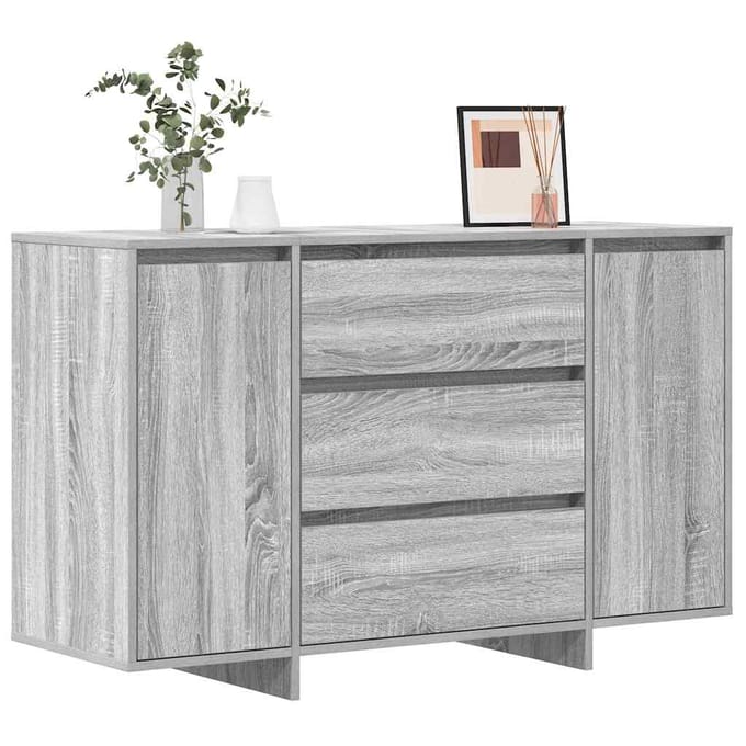 vidaXL - Dressoir - Grijs - Sonoma - 120 - x - 41 - x - 75 - cm - Bewerkt - hout