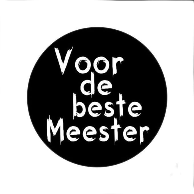 12 Stickers - Zwart Wit - Beste meester / Schooljaar
