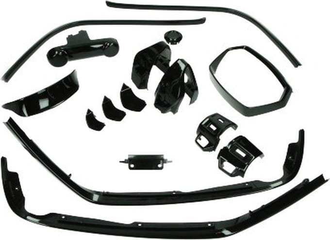 Sierlijst set compleet Power1 voor Vespa Sprint glans zwart (Vanaf 2018)
