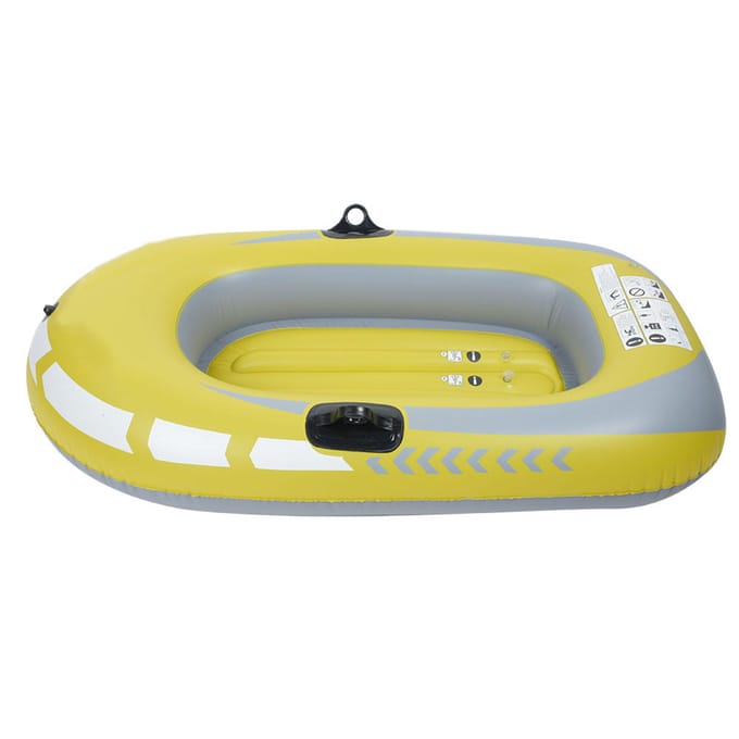 Gele PVC Opblaasbare Eénpersoons Roei Luchtboot Visserij Drijvend Duikgereedschap wit