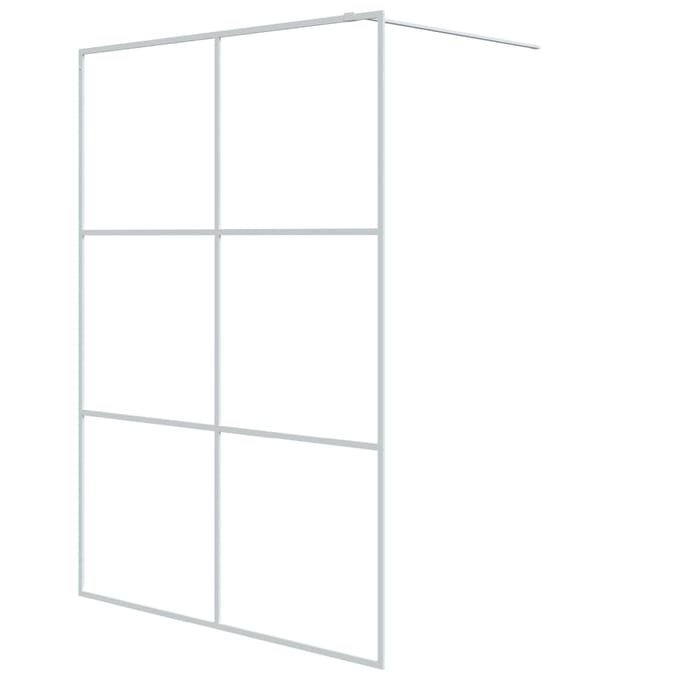 vidaXL - Inloopdouchewand - 140x195 - cm - transparant - ESG-glas - wit