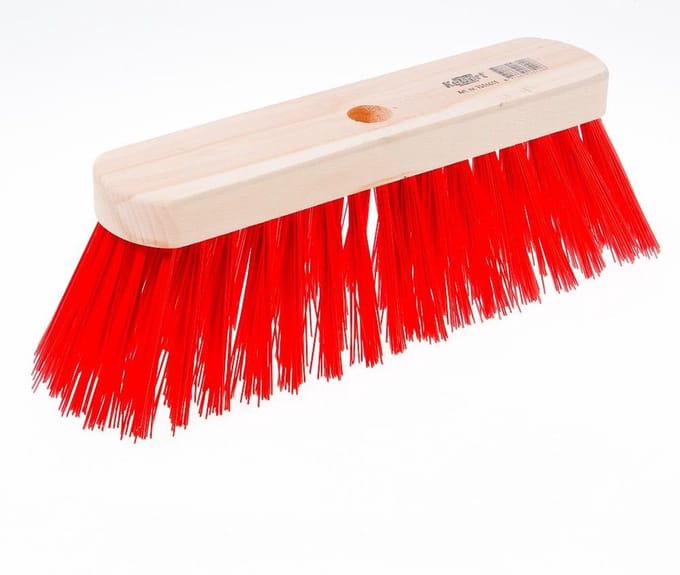 Straatbezem rood pvc 29cm