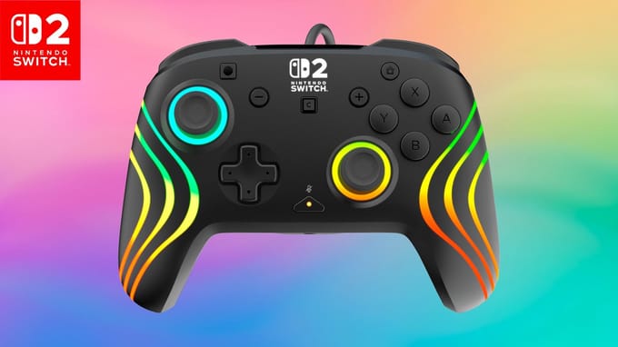 Nintendo Switch 2 Switch 2 Turtle Beach Afterglow Wave Controller met kabel zwart