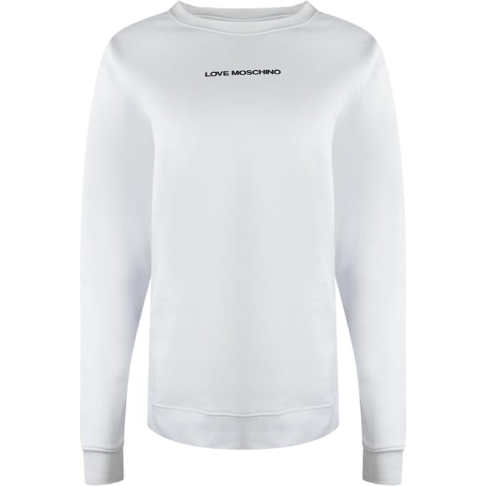 Love Moschino Uniseks Adult Klein Logo Sweatshirt (Wit)