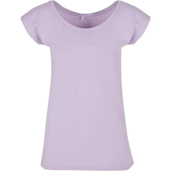 Build your Brand Ladies´ Wide Neck Tee BYBB013 - LILAC - M