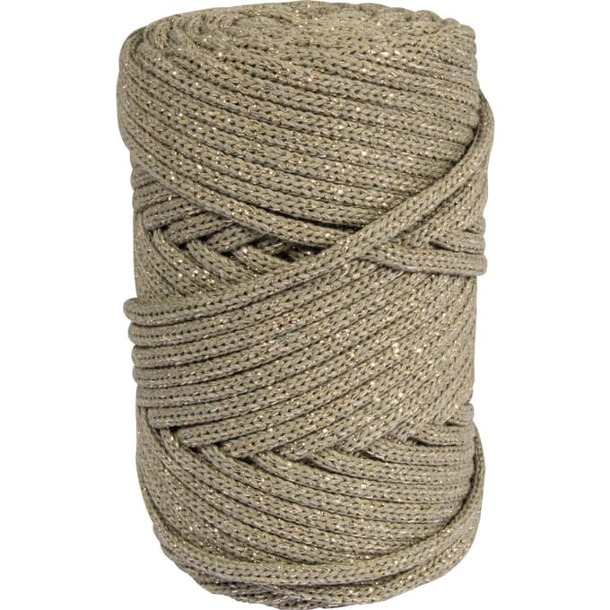 Gerecycled garen met gouddraad, Ø 4mm - Reed
