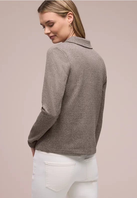 Basic blazer met reverskraag
