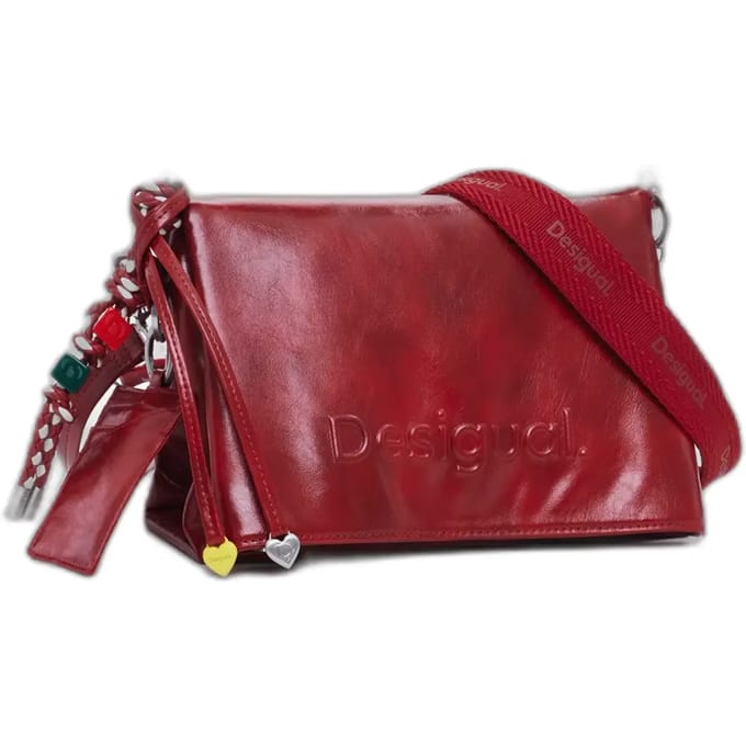 Desigual schoudertas Half Logo Venecia 4.0 Crossbody Bag Carmine rood