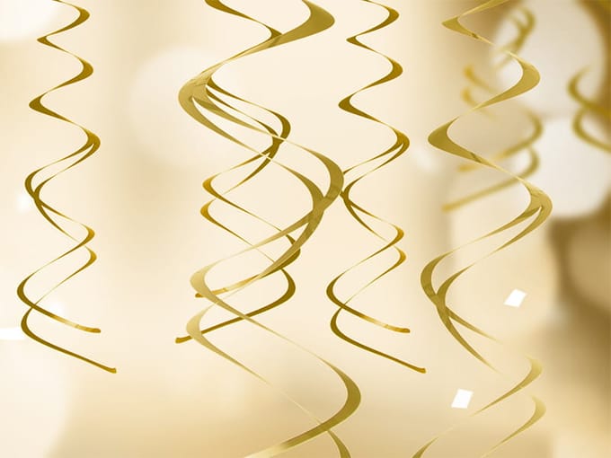Partydeco - Swirl deco goud