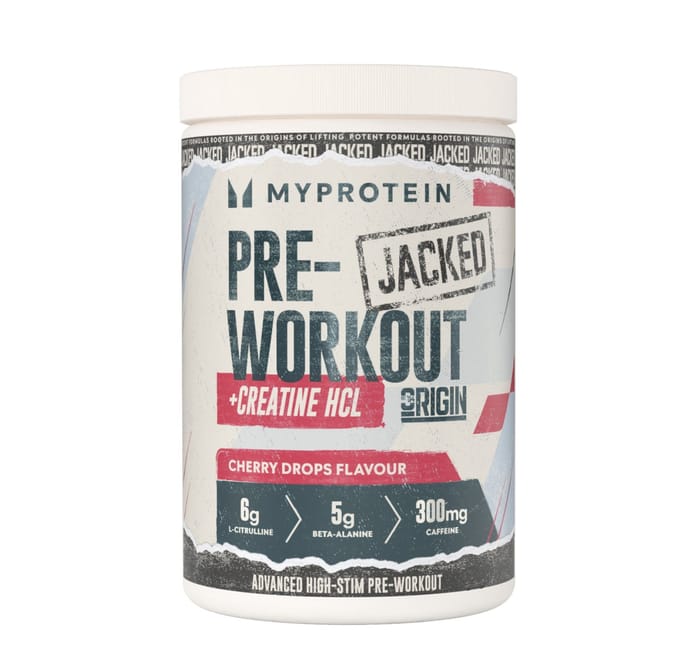 Origin Jacked Pre-Workout - 650G - 25servings - Cherry Drops