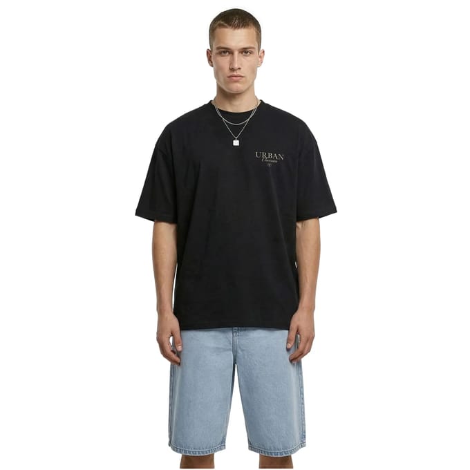 Urban Classics - Fast Logo Loose Heren Tshirt - XXL - Zwart