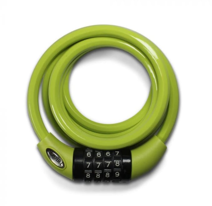 Squire Cable lock lime Fietsslot - 1.8m