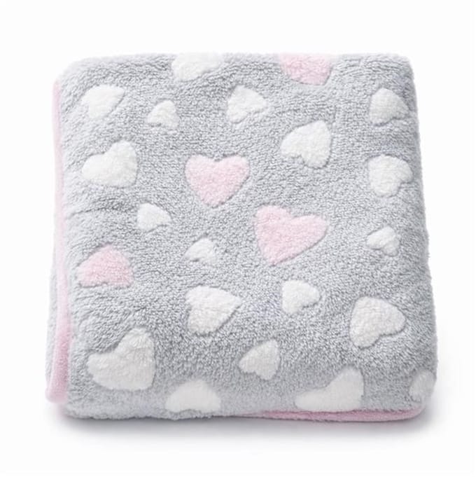 New Baby babydeken 85x75 cm roze polyester - Kinderdeken