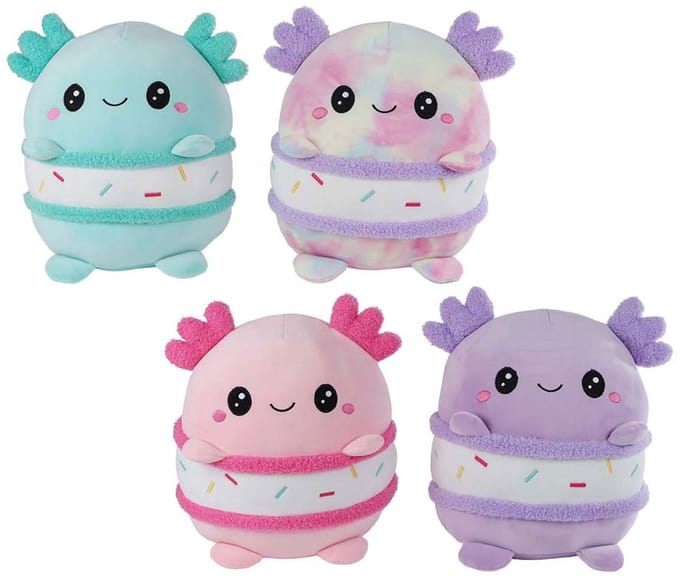 Knuffel pluche axolotl 25cm zachte knuffel speelgoed.