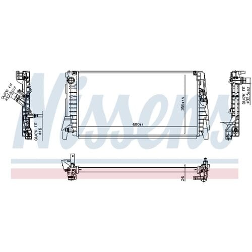 Radiator, motorkoeling NISSENS 606812