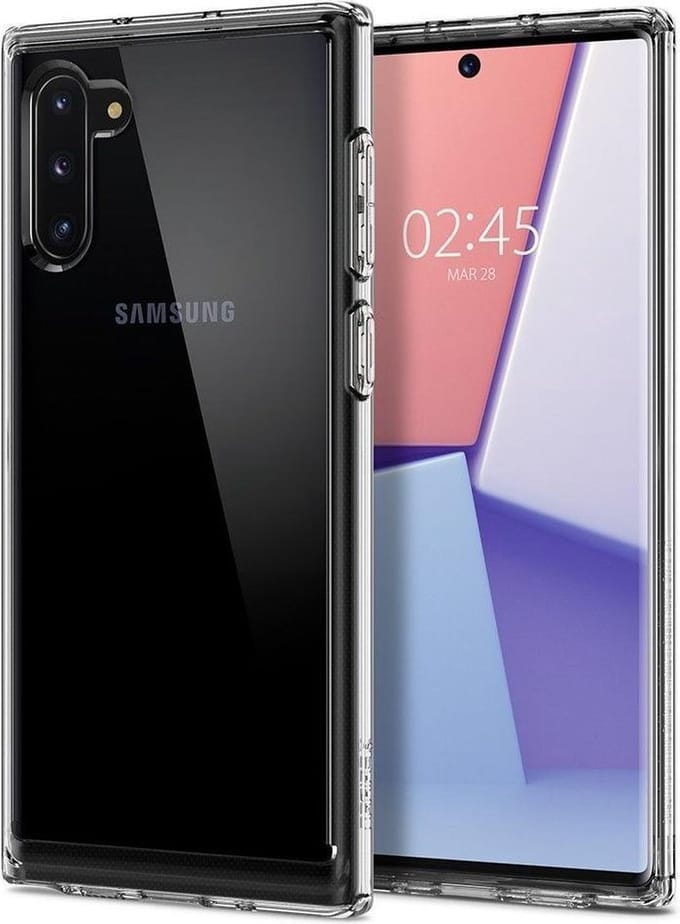 Spigen Crystal Hybrid Hoesje Geschikt voor Samsung Galaxy Note 10 Transparant