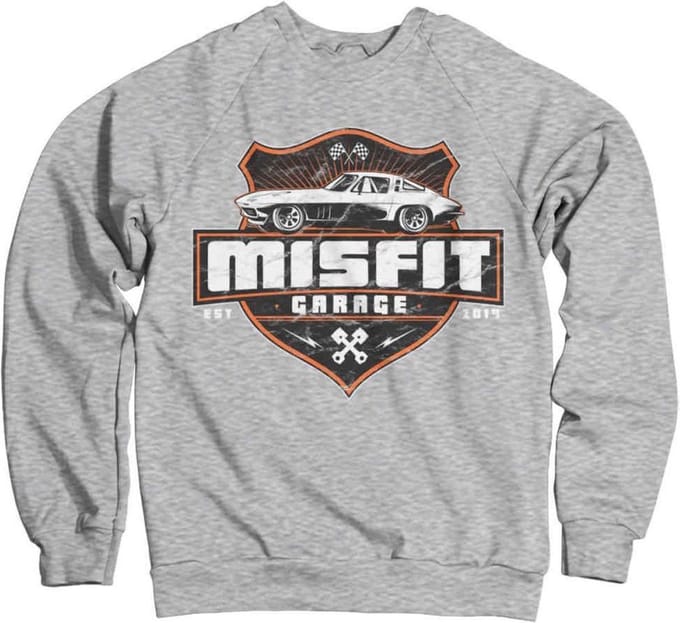 Misfit Garage Sweater/trui -S- Vette Grijs