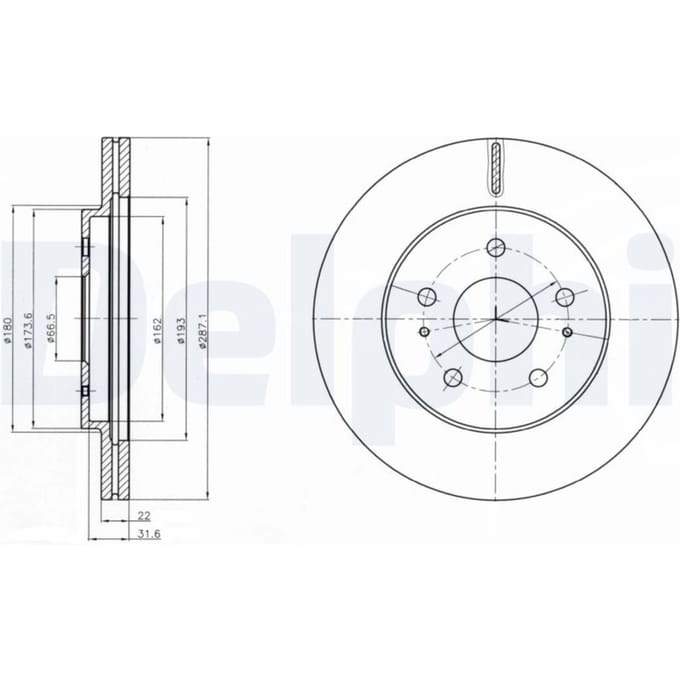 Remschijf DELPHI BG4326