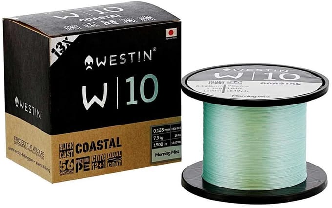 Westin W10 Coastal 1500 M Gevlochten Vislijn Zilver 0.148 mm