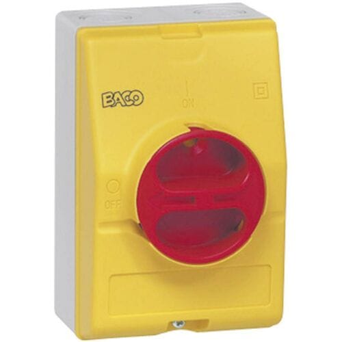 BACO 172161 Lastscheidingsschakelaar 32 A 1 x 90 ° Geel, Rood 1 stuk(s)