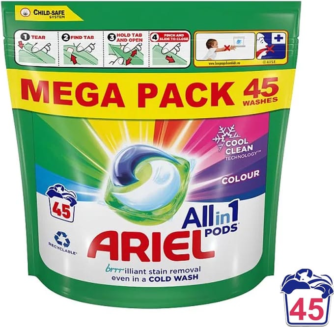 Ariel - All-in-1 Pods - Color - 45 Wasbeurten - XL Pack