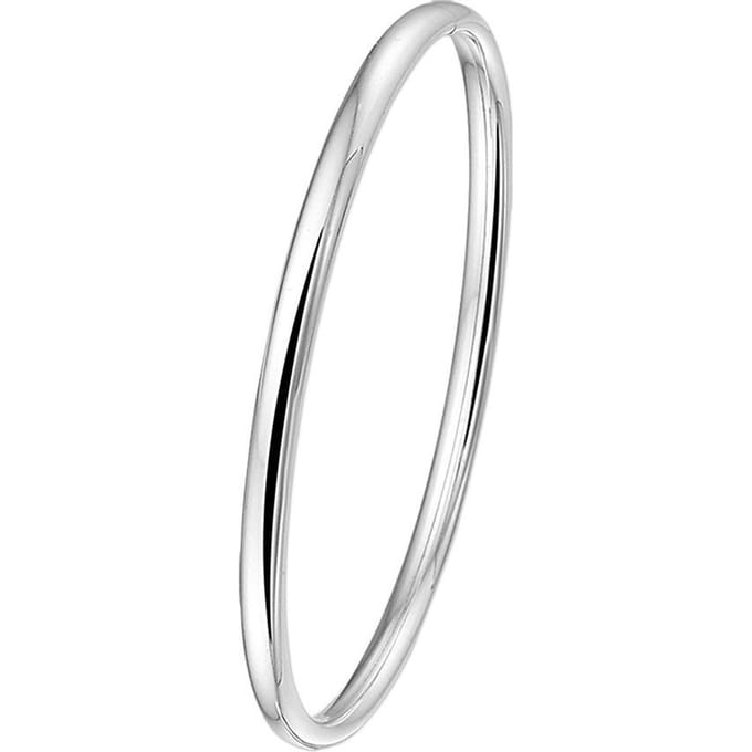 Glams bangle dop ovale buis 4 x 60 mm - 60 mm - Zilver