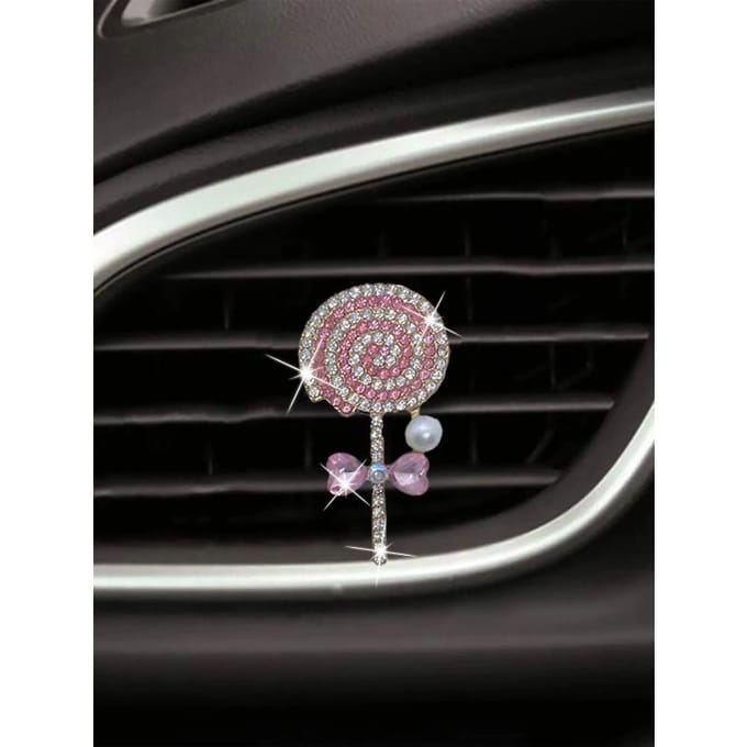 1pc Ornement de Sortie d'Air de Voiture Design Sucette one-size rose