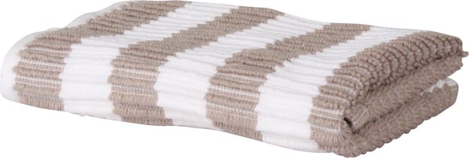 Linolux Vaatdoek Gestreept - Wit Zand - 100% katoen - 12 stuks