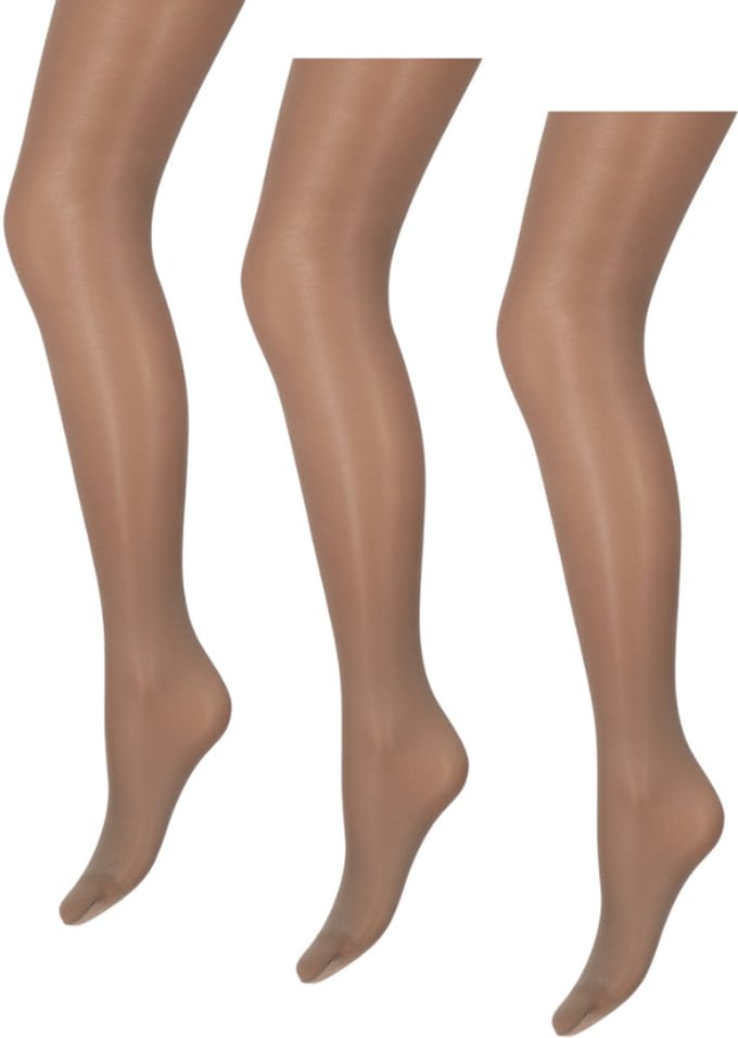 Marianne - Glanzende Dames Panty - 35 Denier - 3-Pack - Maat S/M - Taupe