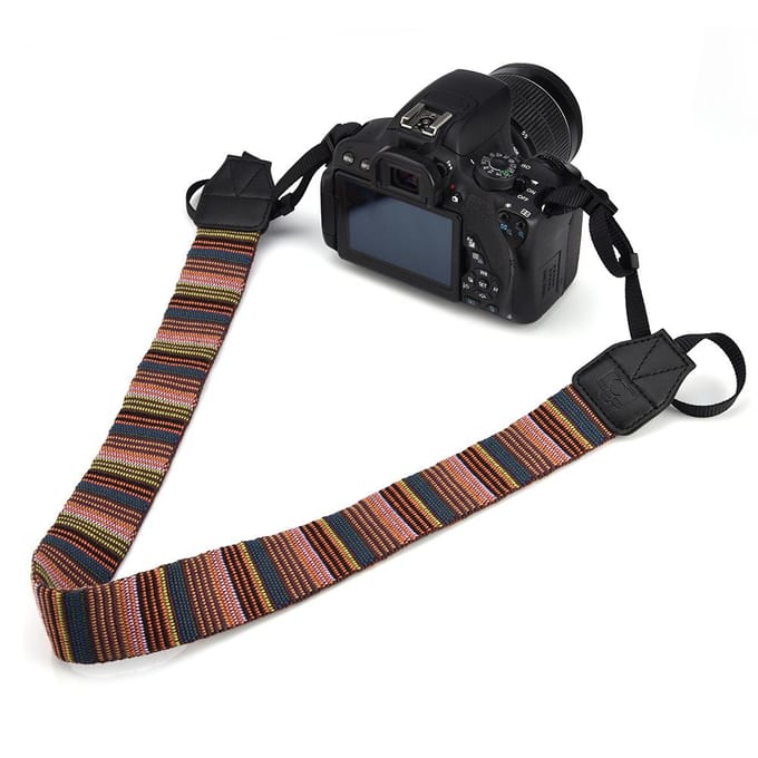 Universele 1cm Brede Kleurrijke Polyester Stoffen Schouder Nek Camera Riem (Gemengde kleur) veelkleurig
