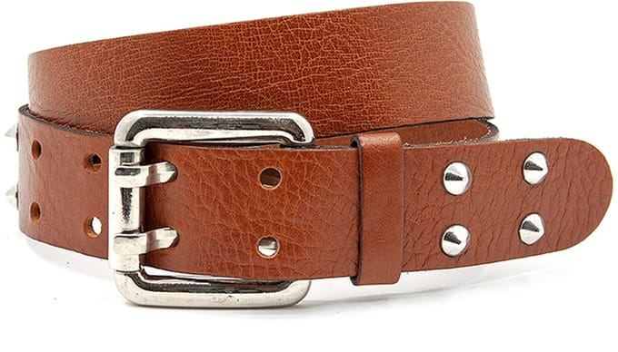 Dames riem cognac - 4 cm breed - Leer - Jeans riem - Stoer - Maat 90