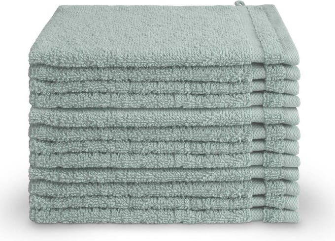 Byrklund washandjes 12 stuks - Hotelkwaliteit - 16x21 - Zeeblauw