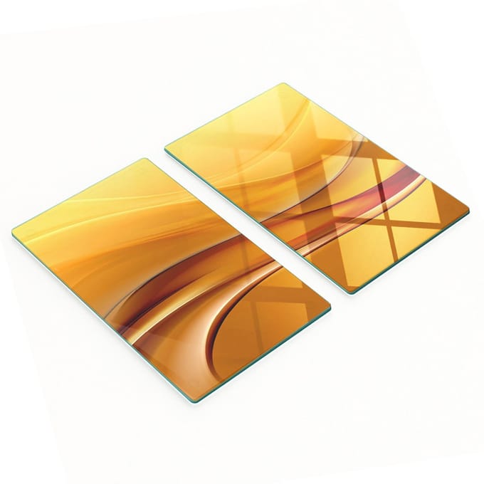 Multifunctionele decoratieve keukenplanken met geharde golfachtergrond, 2x30x52 cm