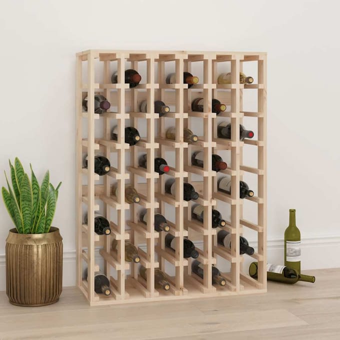vidaXL - Wijnrek - 70x33x94 - cm - massief - grenenhout - bruin