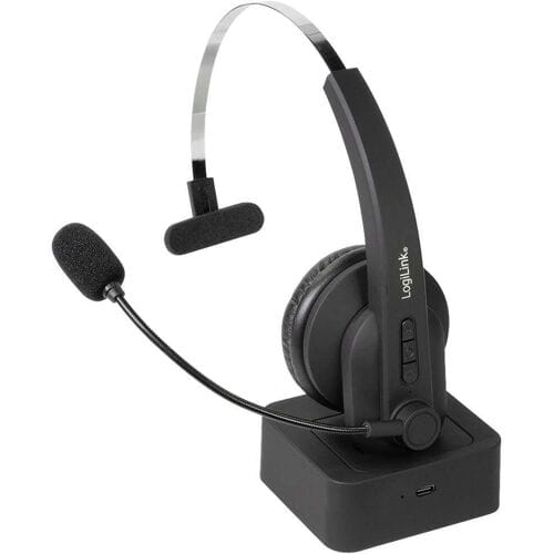 LogiLink BT0059 On Ear headset Bluetooth Mono Zwart Ruisonderdrukking (microfoon) Mono Telefoon