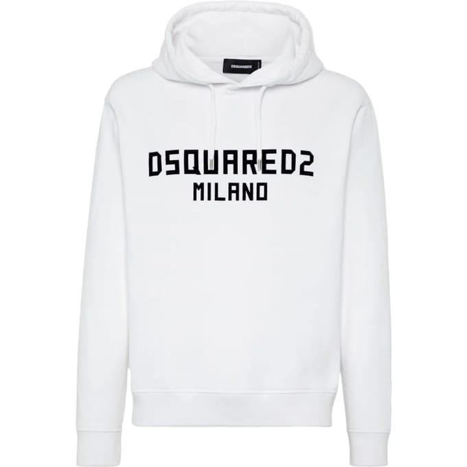 Dsquared2 Milano Logo Cool Fit Witte Hoodie