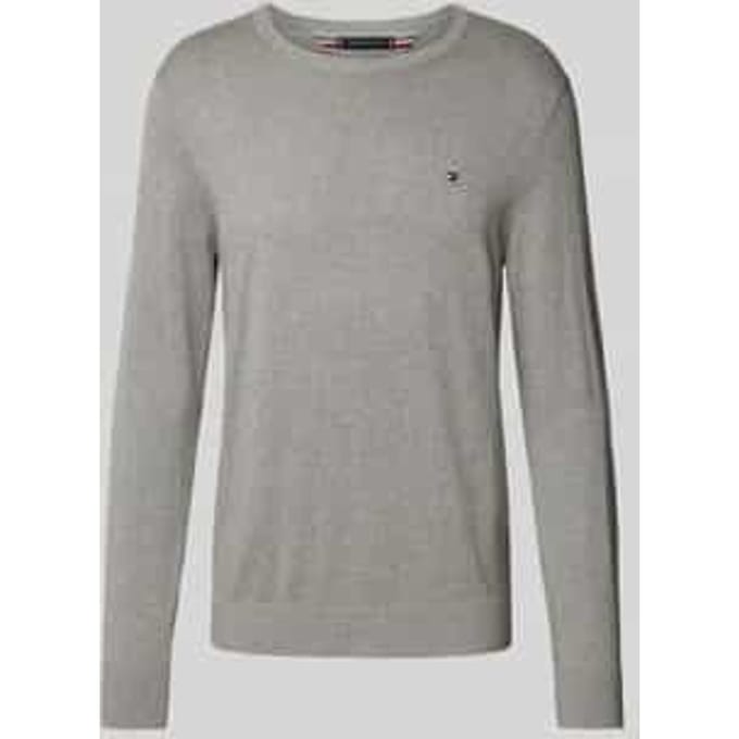 Gebreide pullover met logostitching