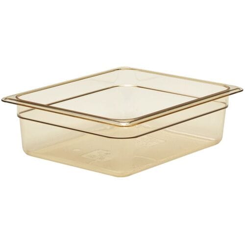 (6 stuks) CAMBRO H-PAN™ - Hittebestendige Gastronormbak 1/2 - Amber - Hoogte: 100mm