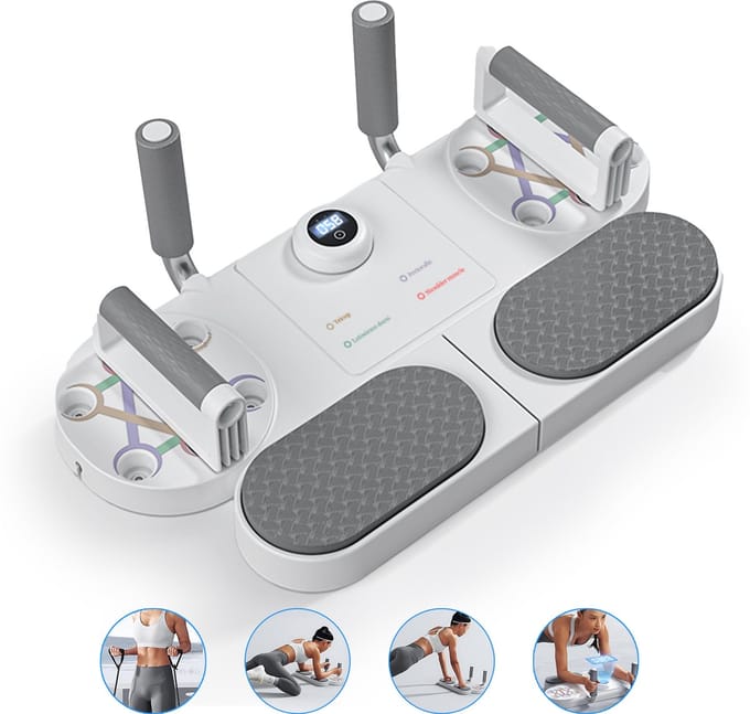 Fitbuddy 14-in-1 Push-Up Board – Kleurgecodeerd Opdrukbord met Weerstandsbanden & Antislip Grips – Full Body Workout Thuis