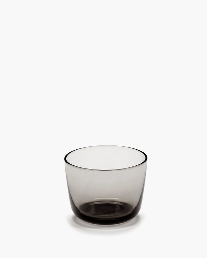 Serax Vincent Van Duysen Cena glas laag D8cm H6cm smokey grey (set van 4 stuks)