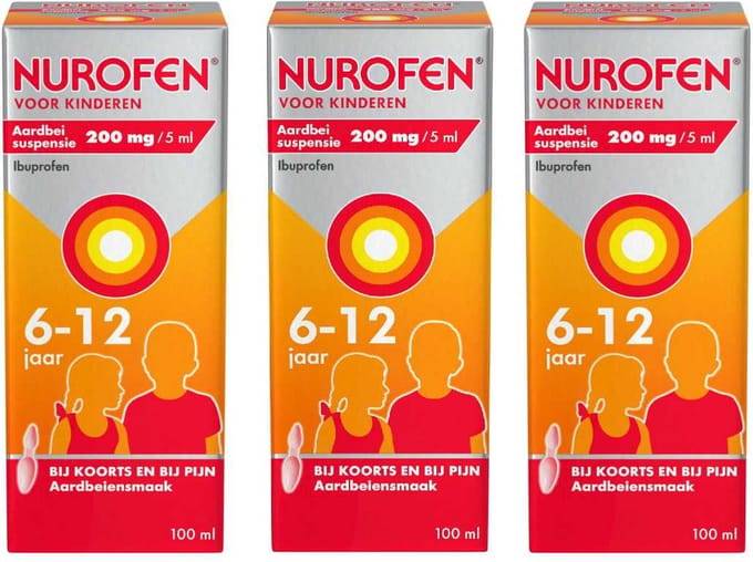 Nurofen Suspensie voor Kinderen 200mg/5ml - 3 x 100 ml