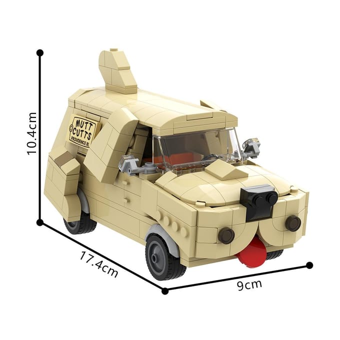 Gobricks MOC Dumb and Dumber Auto Bouwstenen Bakstenen Speelgoed Cadeau beige