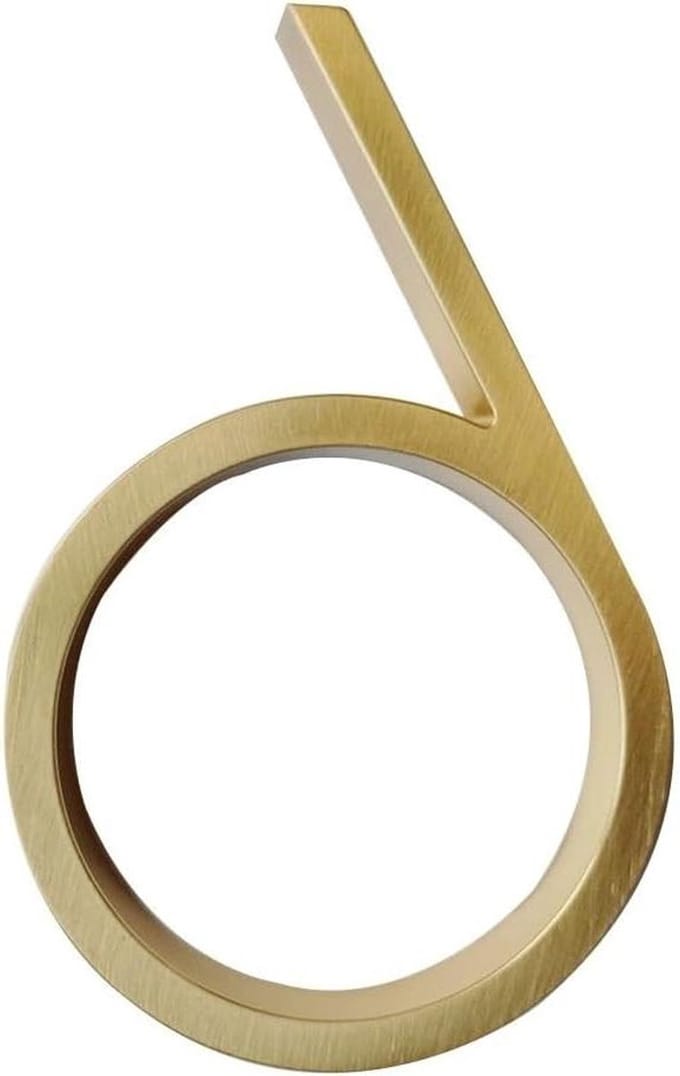 Huisnummer - Deurnummer Adres - Huis Verfraaien - Zink Legering - 5 Inch - Messing