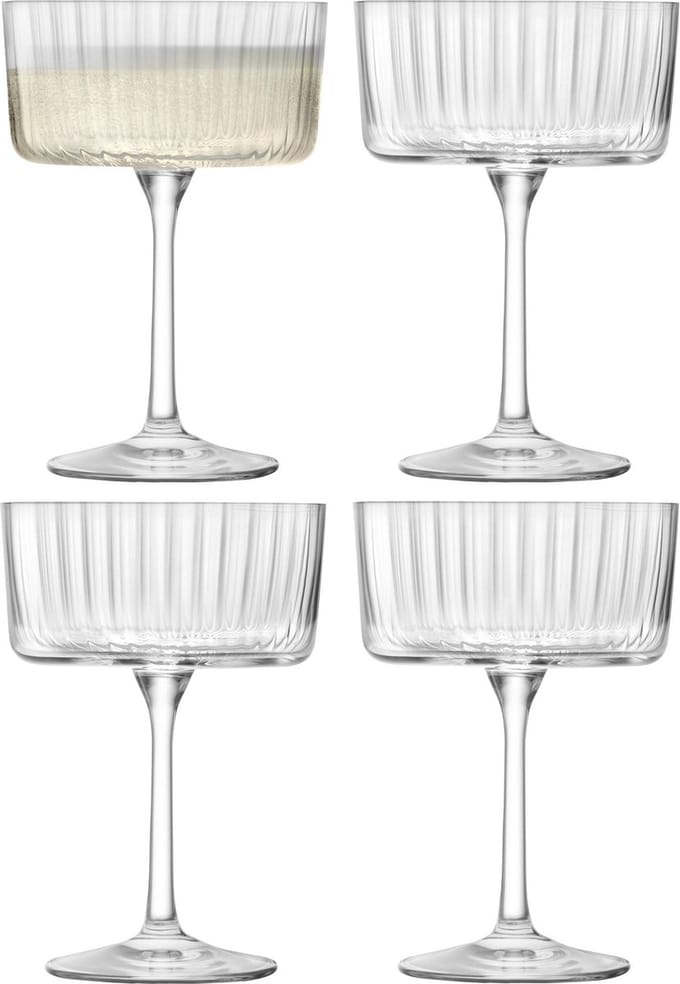 L.S.A. - Gio Line Cocktailglas 230 ml Set van 4 Stuks - Glas - Transparant