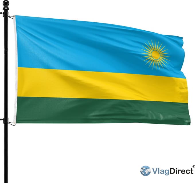 VlagDirect - Rwandese vlag - Rwanda vlag - 90 x 150 cm