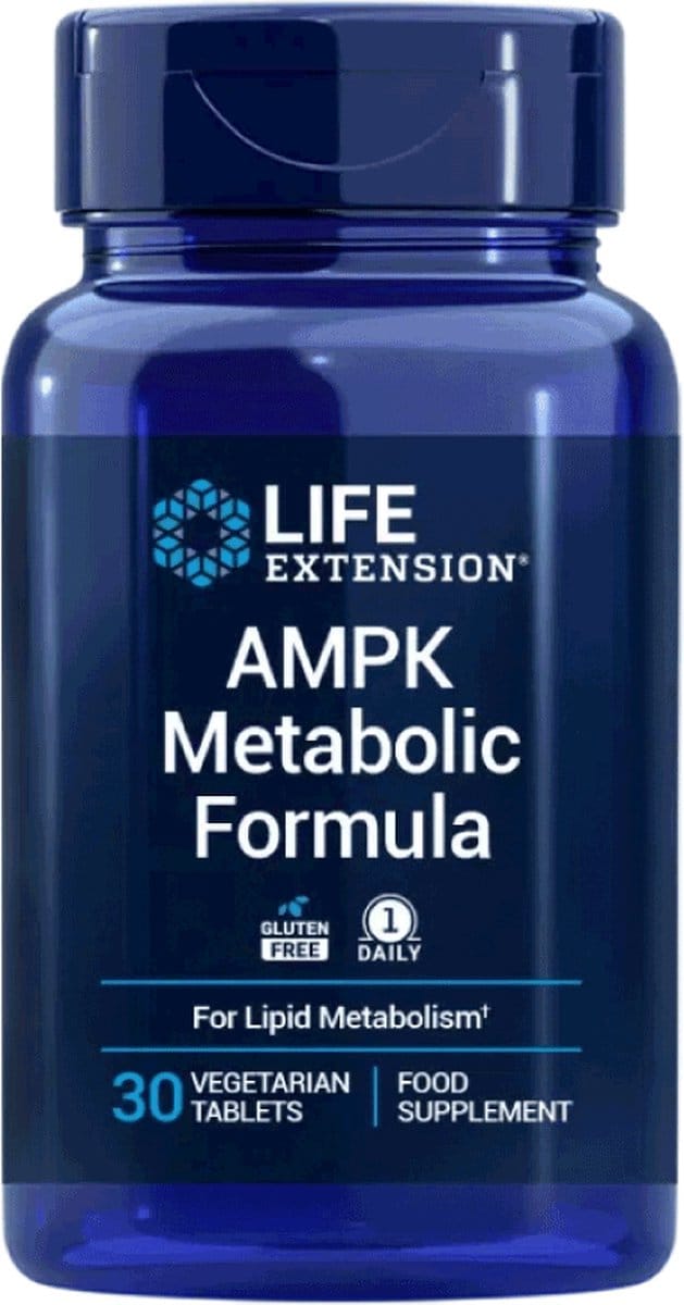 Life Extension - AMPK Metabolic Formula - 30 Tabletten - Dual Botanische Extractformule en Calcium - Voedingssupplementen