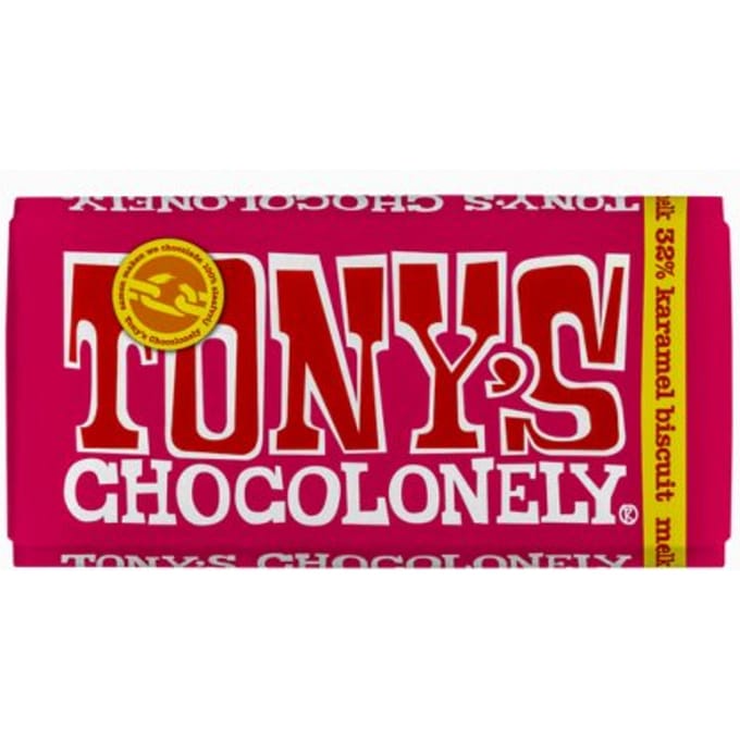 Tony's Chocolonely Melk Karamel Biscuitâ€‹â€‹ Chocolade Reep 180 gram Chocola